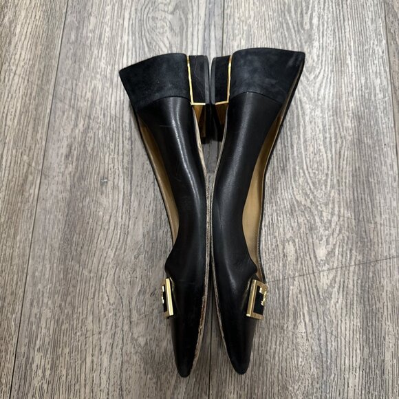 Tory Burch Gigi 20MM Pointy Toe Calf Leather/Suede Flats Size 10 M - Picture 3 of 12